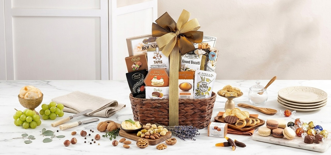 Beautifully wrapped hampers